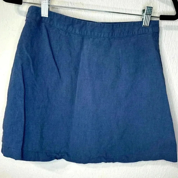 Lush Navy Blue Snap Button Skirt Size Small - Picture 4 of 4